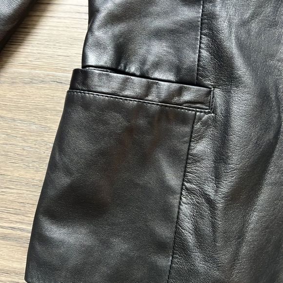 🔥DANIER🔥 | Black leather bomber jacket - Picture 4 of 13